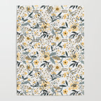 Spring Wildflowers, Floral Prints, Yellow and Gray Poster Gallery Image 4
