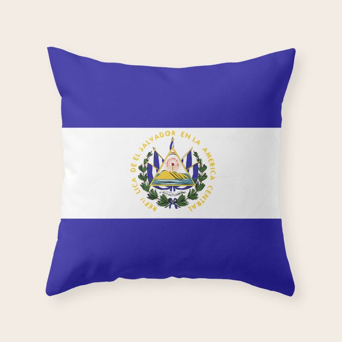 El Salvador flag emblem Throw Pillow Gallery Image 6