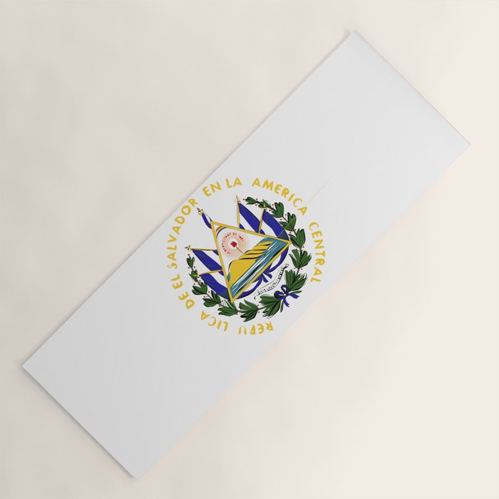 El Salvador flag emblem Yoga Mat Gallery Image 1
