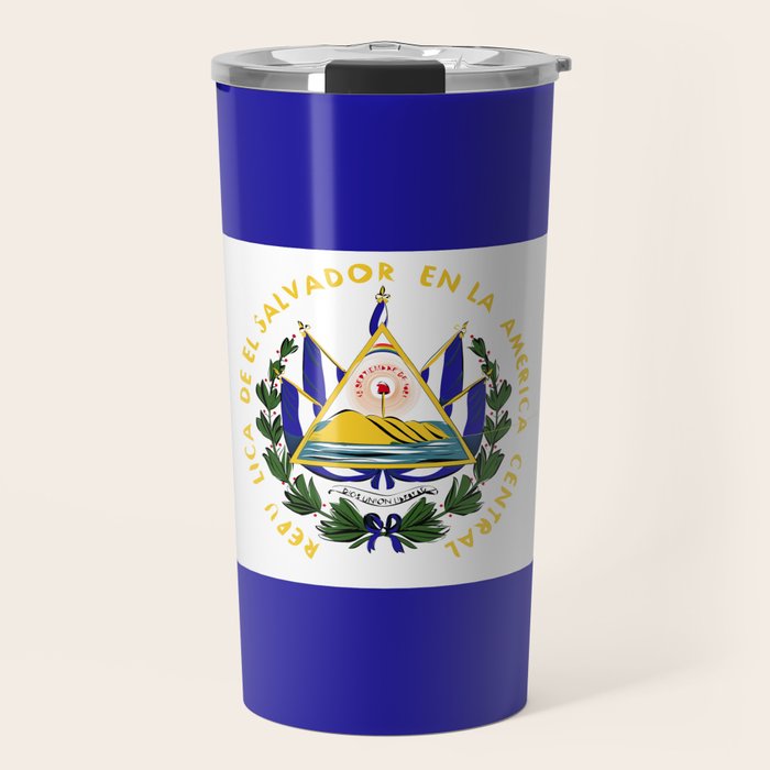 El Salvador flag emblem Travel Mug Gallery Image 1