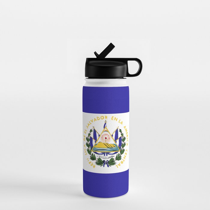 El Salvador flag emblem Water Bottle Gallery Image 1