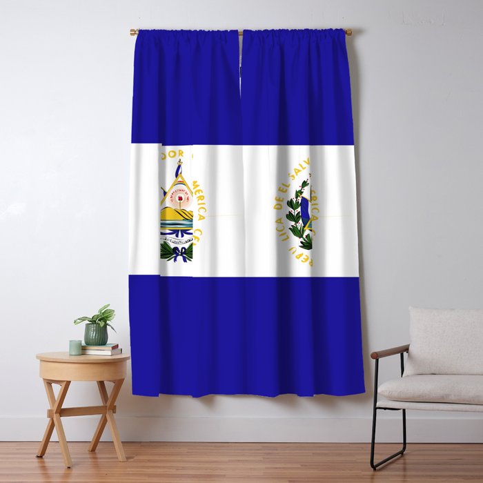 El Salvador flag emblem Window Curtain Gallery Image 1