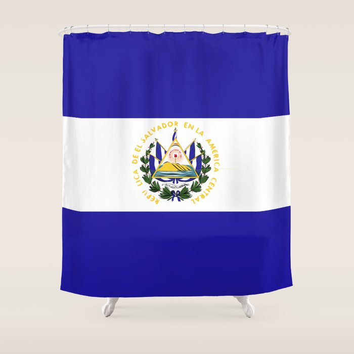 El Salvador flag emblem Shower Curtain Gallery Image 1