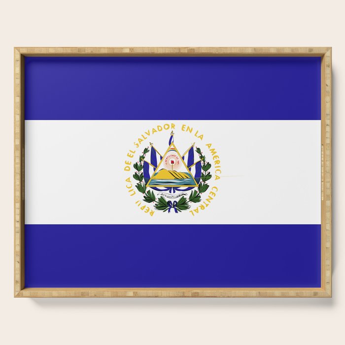 El Salvador flag emblem Serving Tray Gallery Image 1