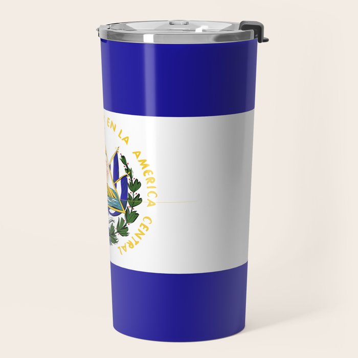 El Salvador flag emblem Travel Mug Gallery Image 2