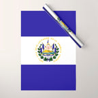 El Salvador flag emblem Wrapping Paper Gallery Image 1