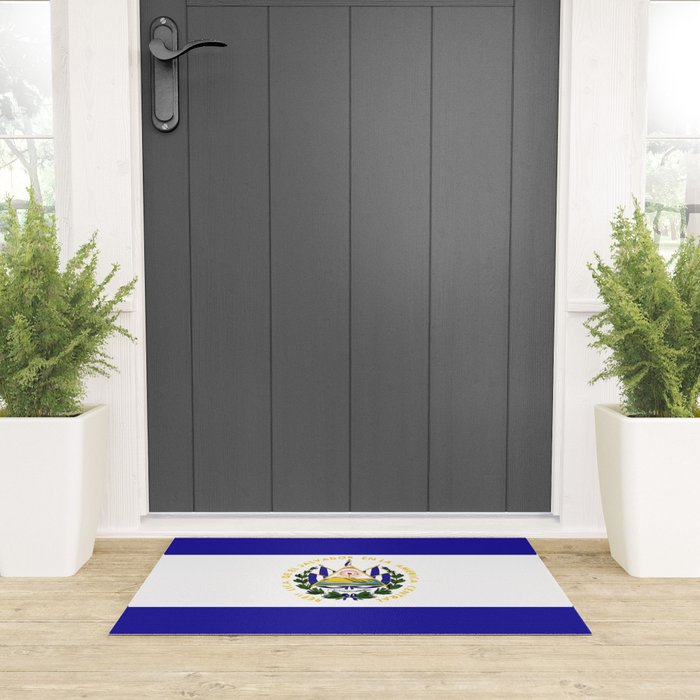 El Salvador flag emblem Welcome Mat Gallery Image 3