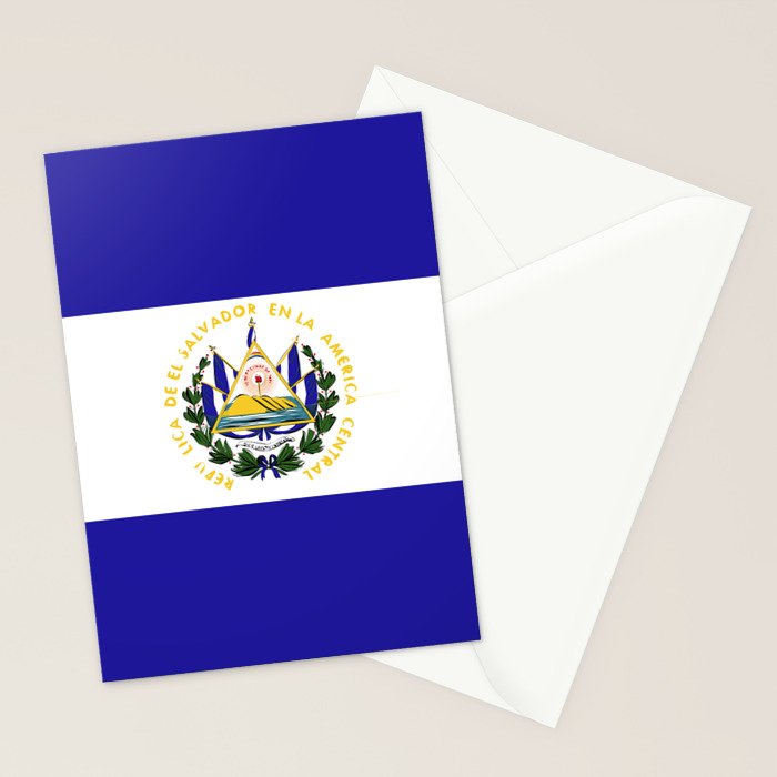 El Salvador flag emblem Stationery Card Gallery Image 2