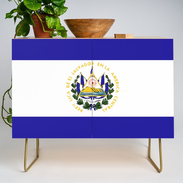 El Salvador flag emblem Credenza Gallery Image 1
