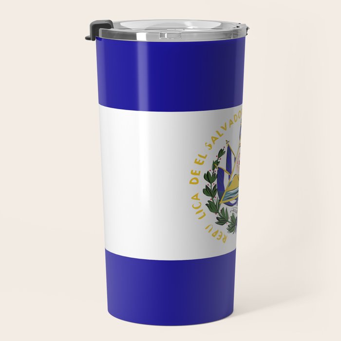 El Salvador flag emblem Travel Mug Gallery Image 3