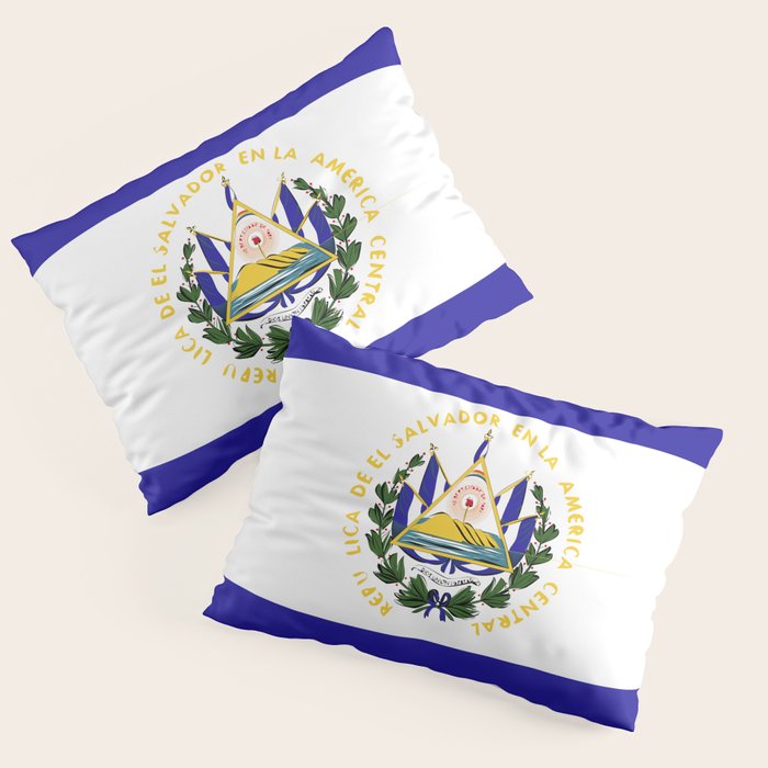 El Salvador flag emblem Pillow Sham Gallery Image 3