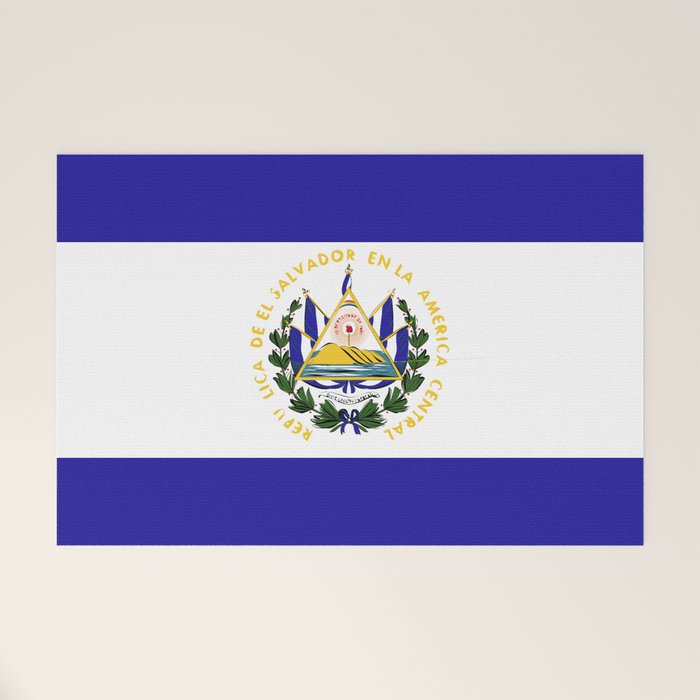 El Salvador flag emblem Welcome Mat Gallery Image 1