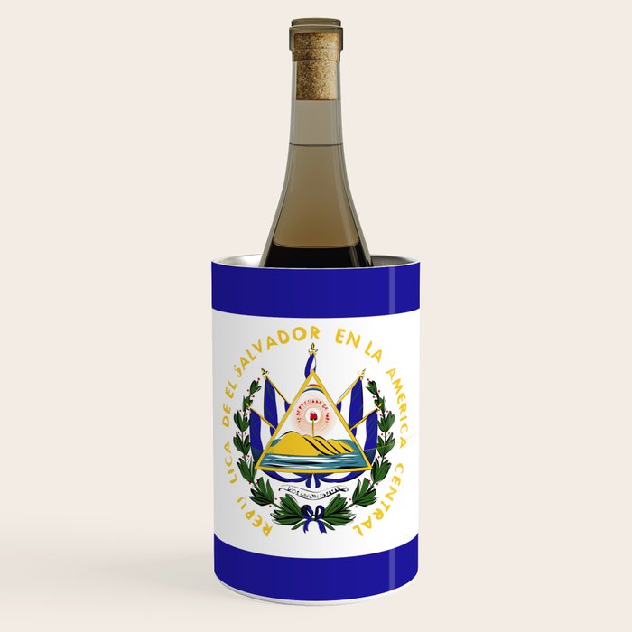 El Salvador flag emblem Wine Chiller Gallery Image 1