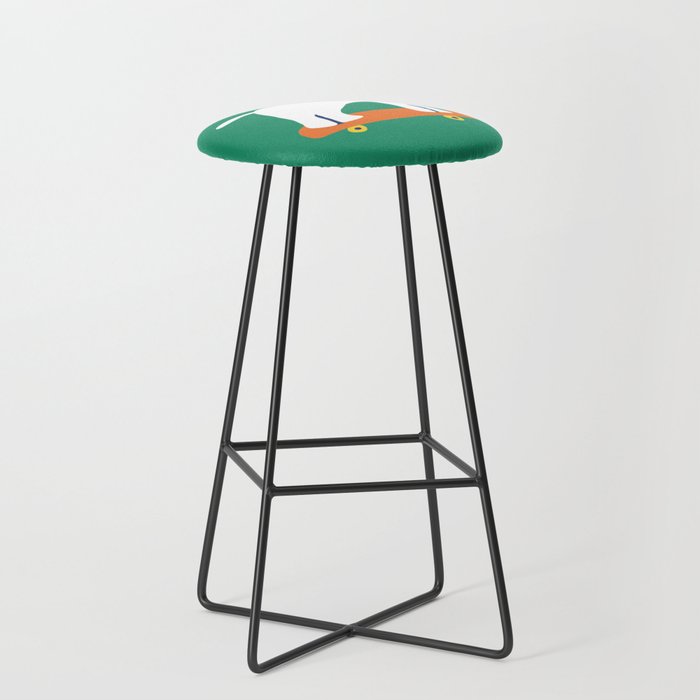 Poodle dog on skateboard Stool Gallery Image 1