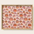 Flower Pumpkin Print Serving Tray Gallery Image 1