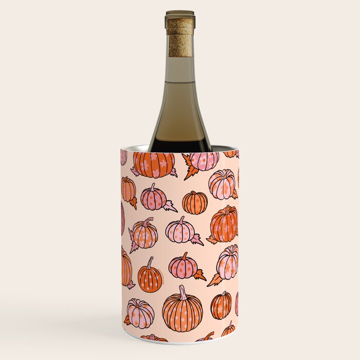 Flower Pumpkin Print Wine Chiller Gallery Image 1