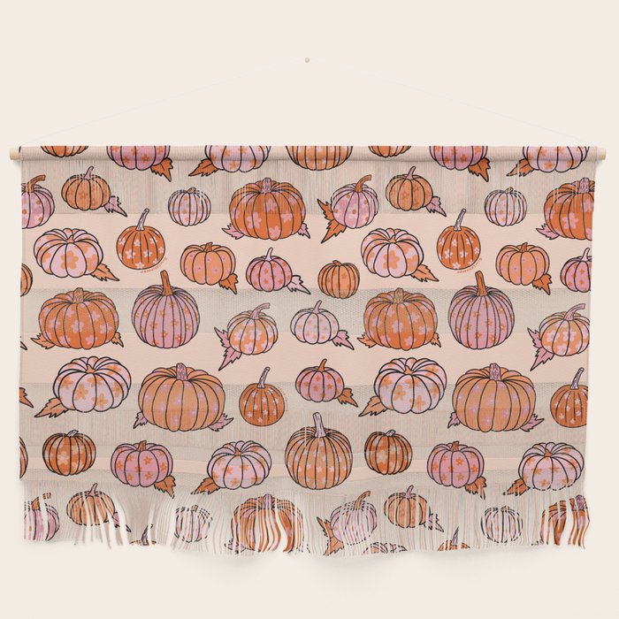 Flower Pumpkin Print Wall Hanging Gallery Image 1