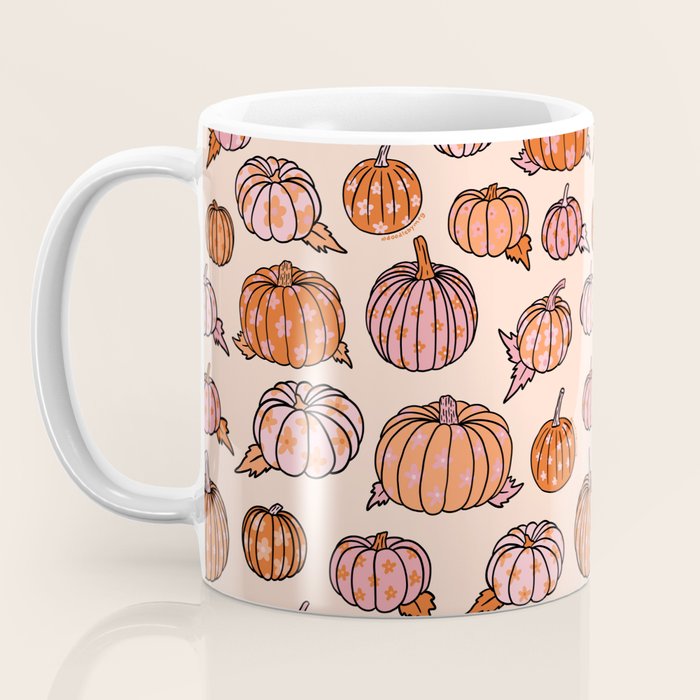 Flower Pumpkin Print Coffee Mug Gallery Image 3