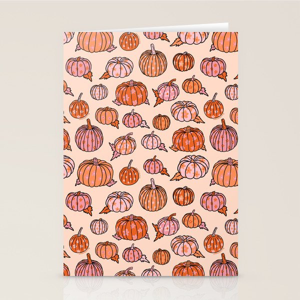 Flower Pumpkin Print Stationery Card Gallery Image 2