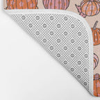 Flower Pumpkin Print Bath Mat Gallery Image 2