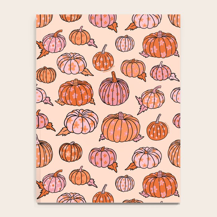 Flower Pumpkin Print Notebook Gallery Image 4