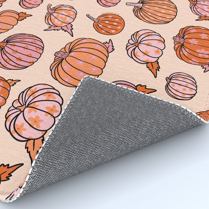 Flower Pumpkin Print Rug Gallery Image 4