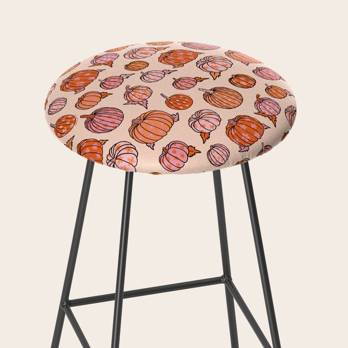 Flower Pumpkin Print Stool Gallery Image 2