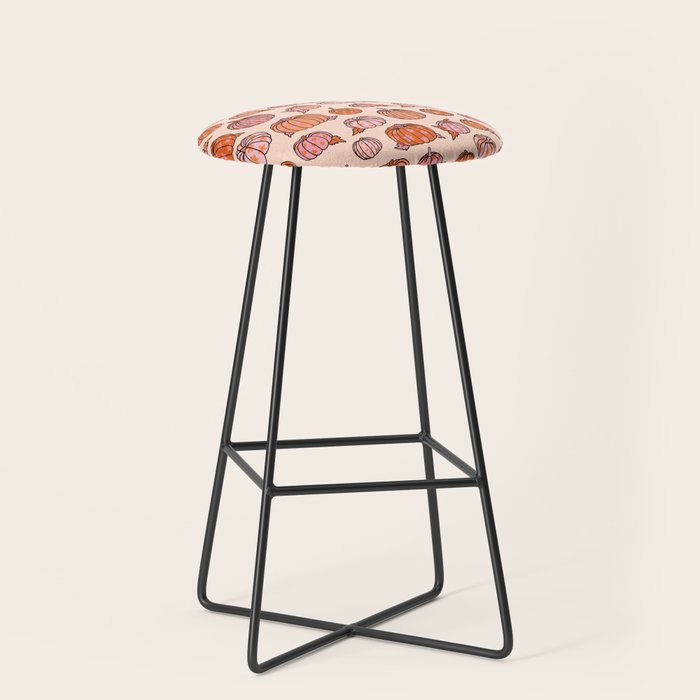 Flower Pumpkin Print Stool Gallery Image 1