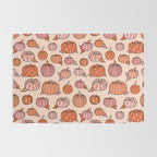 Flower Pumpkin Print Rug Gallery Image 2