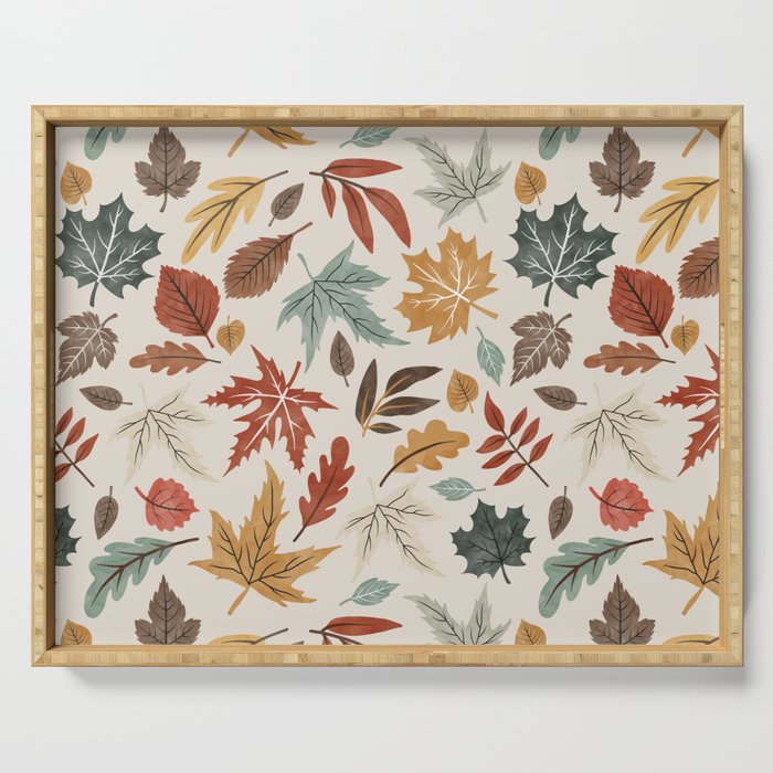 Autumn leaves fall IU Serving Tray Gallery Image 1