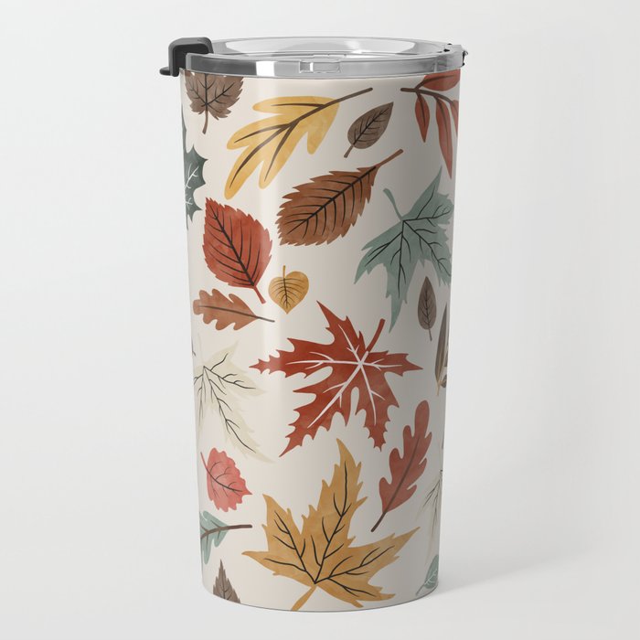 Autumn leaves fall IU Travel Mug Gallery Image 3