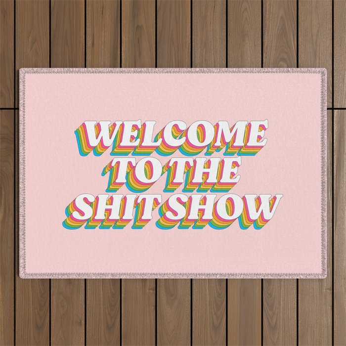Welcome To The Shitshow: The Rainbow Edition Outdoor Rug Gallery Image 1