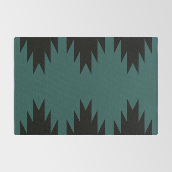 Geometric Southwestern Minimalism - Teal Green Rug Gallery Image 2