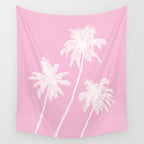 Pink Palm Trees Wall Tapestry Gallery Image 4