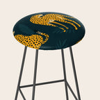 Leopard pattern Black Stool Gallery Image 2
