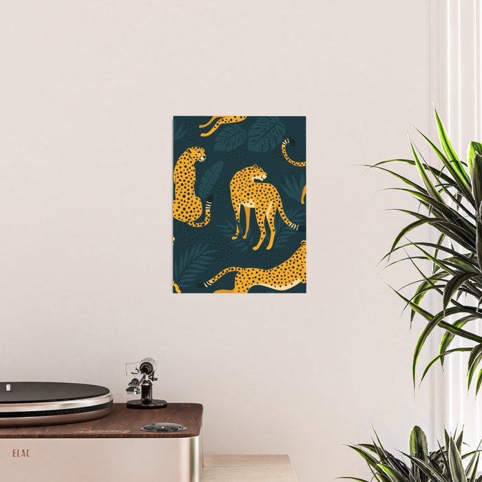 Leopard pattern Black Poster Gallery Image 2
