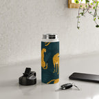 Leopard pattern Black Water Bottle Gallery Image 4