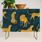 Leopard pattern Black Credenza Gallery Image 1