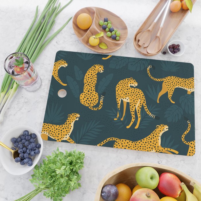 Leopard pattern Black Cutting Board Gallery Image 2