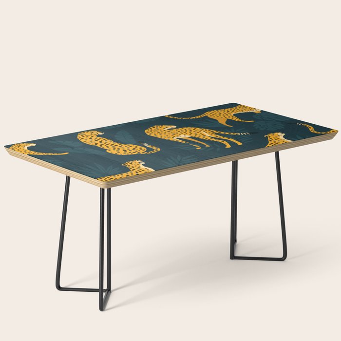 Leopard pattern Black Coffee Table Gallery Image 1
