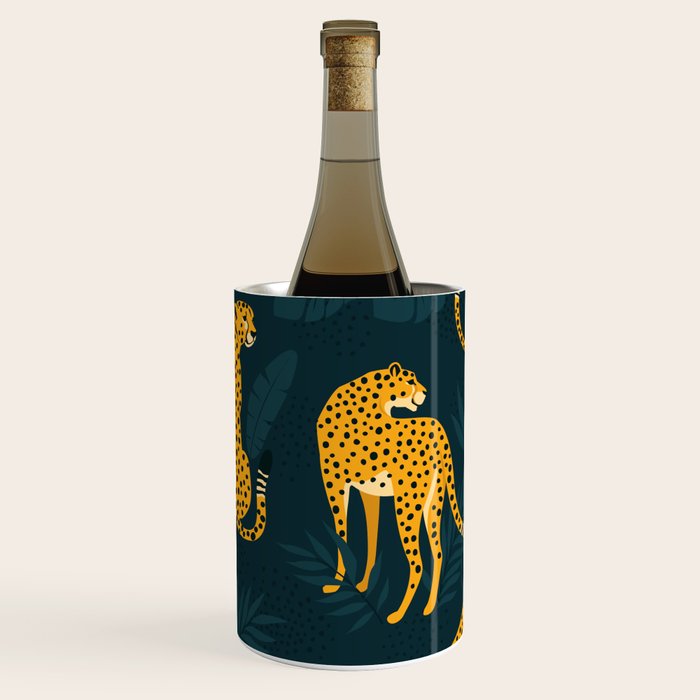 Leopard pattern Black Wine Chiller Gallery Image 1