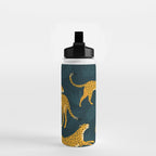 Leopard pattern Black Water Bottle Gallery Image 2