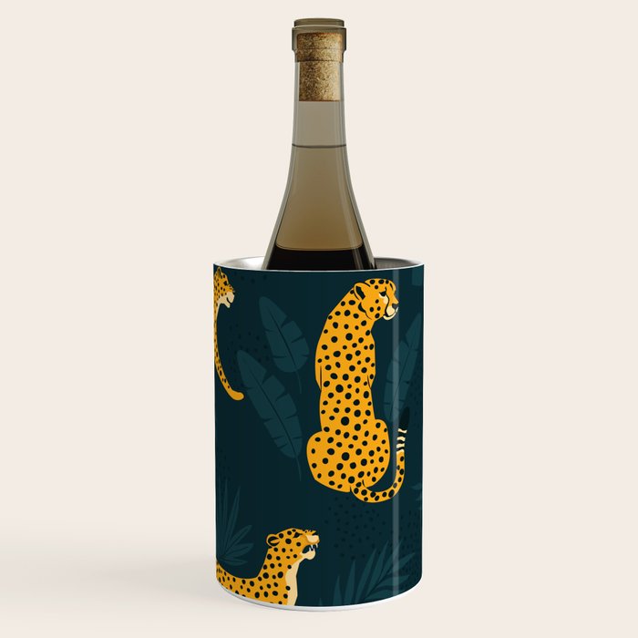 Leopard pattern Black Wine Chiller Gallery Image 2