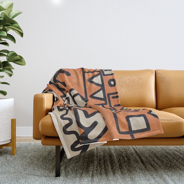 Abstract Line Movement 11 Throw Blanket Gallery Image 1