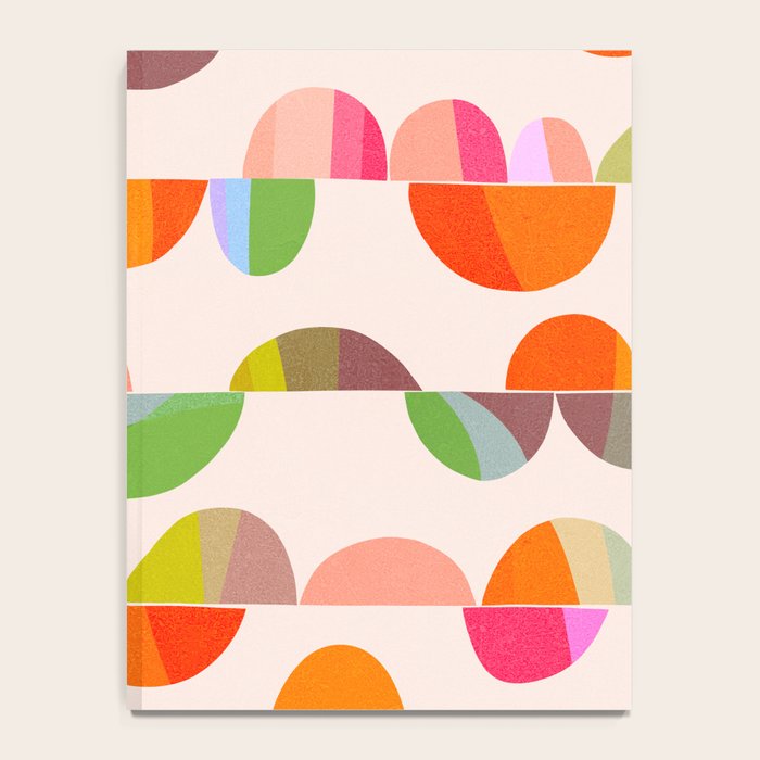 Mid Century Abstract cut-out Pebbles 2. Cosy Retro Notebook Gallery Image 4