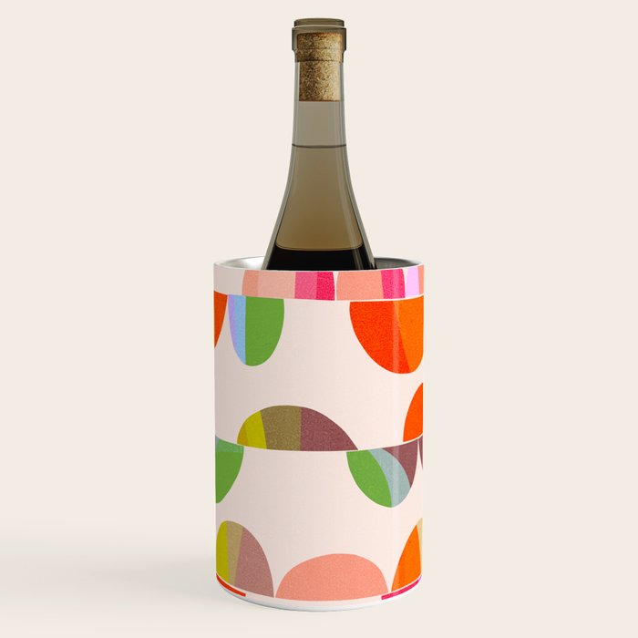 Mid Century Abstract cut-out Pebbles 2. Cosy Retro Wine Chiller Gallery Image 3
