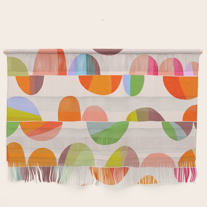 Mid Century Abstract cut-out Pebbles 2. Cosy Retro Wall Hanging Gallery Image 1
