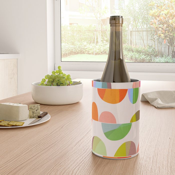 Mid Century Abstract cut-out Pebbles 2. Cosy Retro Wine Chiller Gallery Image 4