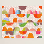 Mid Century Abstract cut-out Pebbles 2. Cosy Retro Jigsaw Puzzle Gallery Image 1