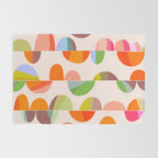 Mid Century Abstract cut-out Pebbles 2. Cosy Retro Rug Gallery Image 2